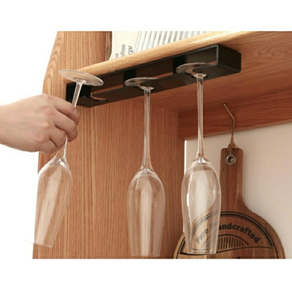 Amazon Black Under-Shelf Stemware Rack - 2-Pack - Picture 2 of 5